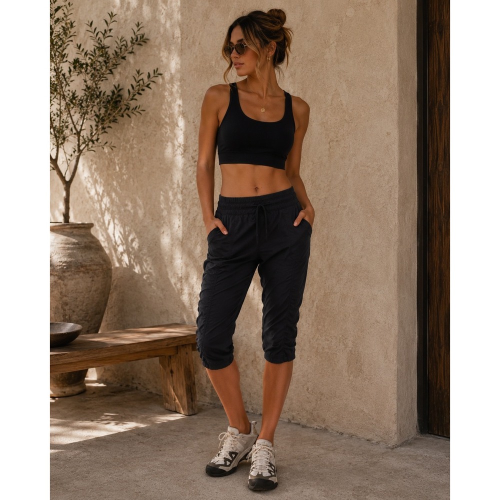The North Face Pants Womens Medium Black Aphrodite 2.0 Capri Hiking Gorpcore